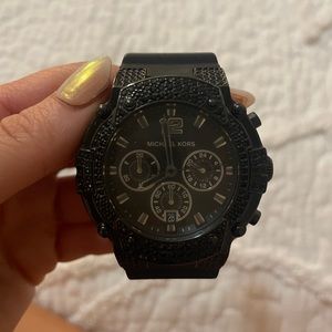 Michael Kors Black Gemstone Watch